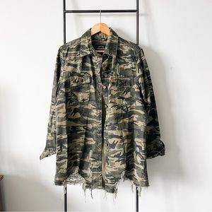 American Bazi Camo Distressed Jacket | Medium